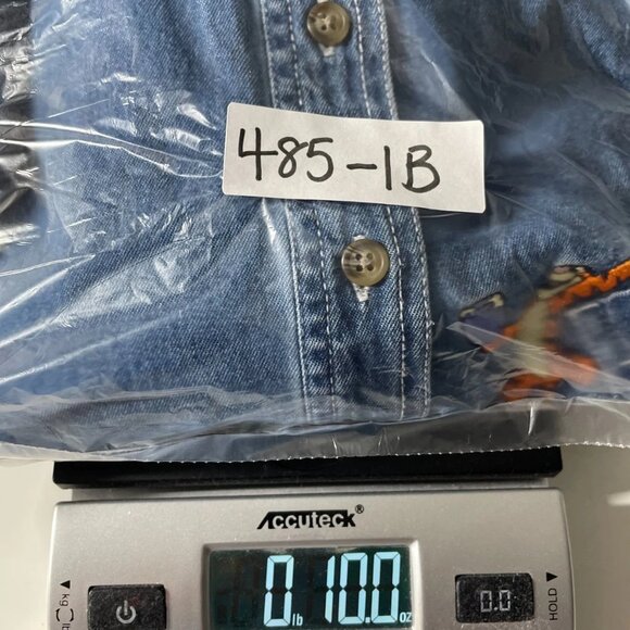 VTG Disney Winnie The Pooh Embroidered Short Sleeve Denim Shirt Size 18W/20W - Picture 7 of 7